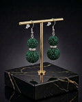 Emerald Rhinestone Earrings (#G5)