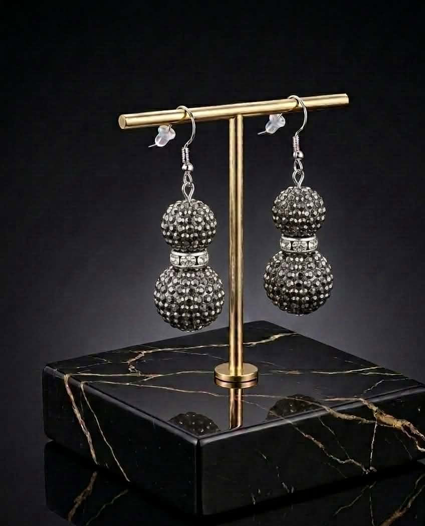Shamballa Rhinestone Earrings (#G4)
