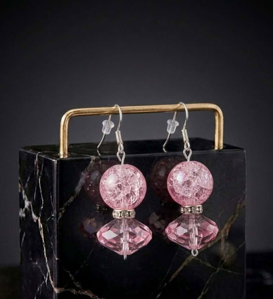 Pretty In Pink Earrings (#B4)