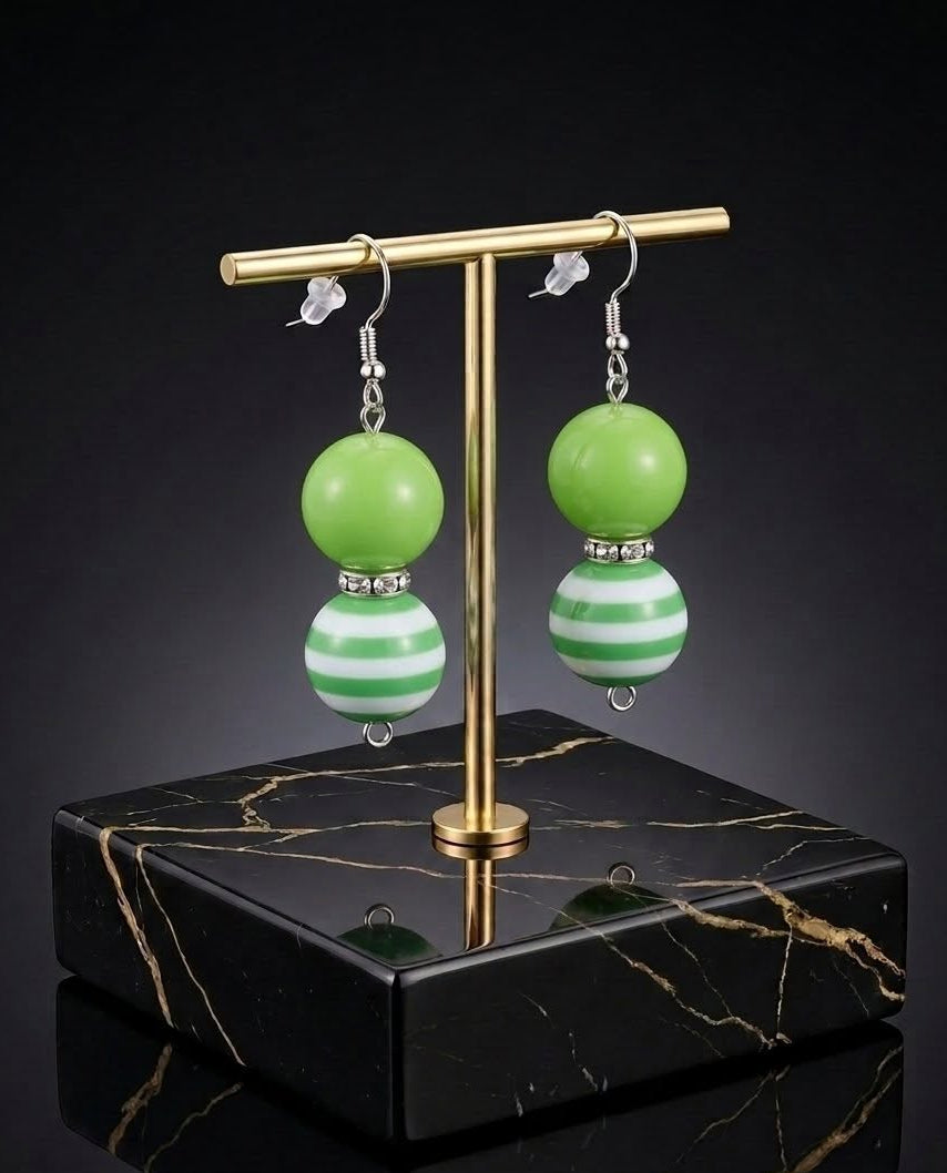 Lime Twist Candy Earrings(#E7)