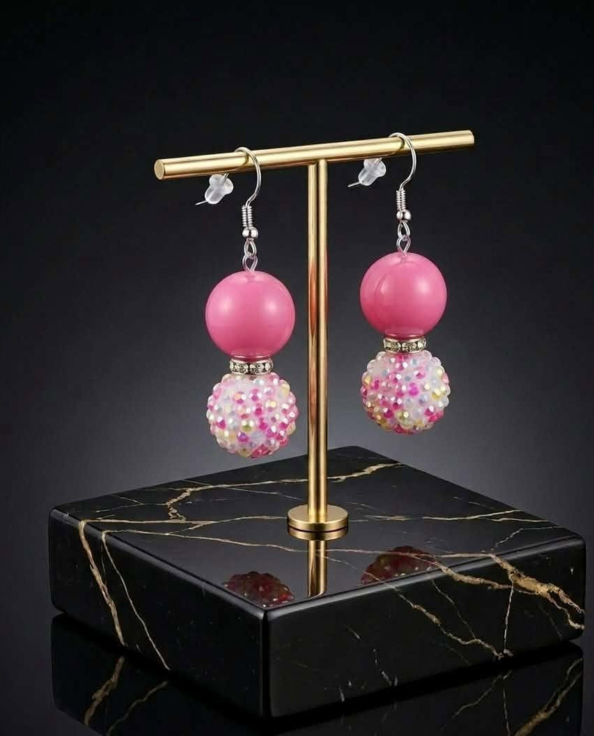 Pink Show Stopper Earrings (#E1)
