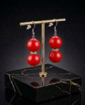 Lady In Red Earrings (#G9)