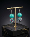 Teal Mosaic Gala Earrings (#E8)