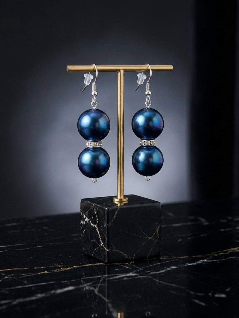 Deep Sapphire Earrings (#A7)