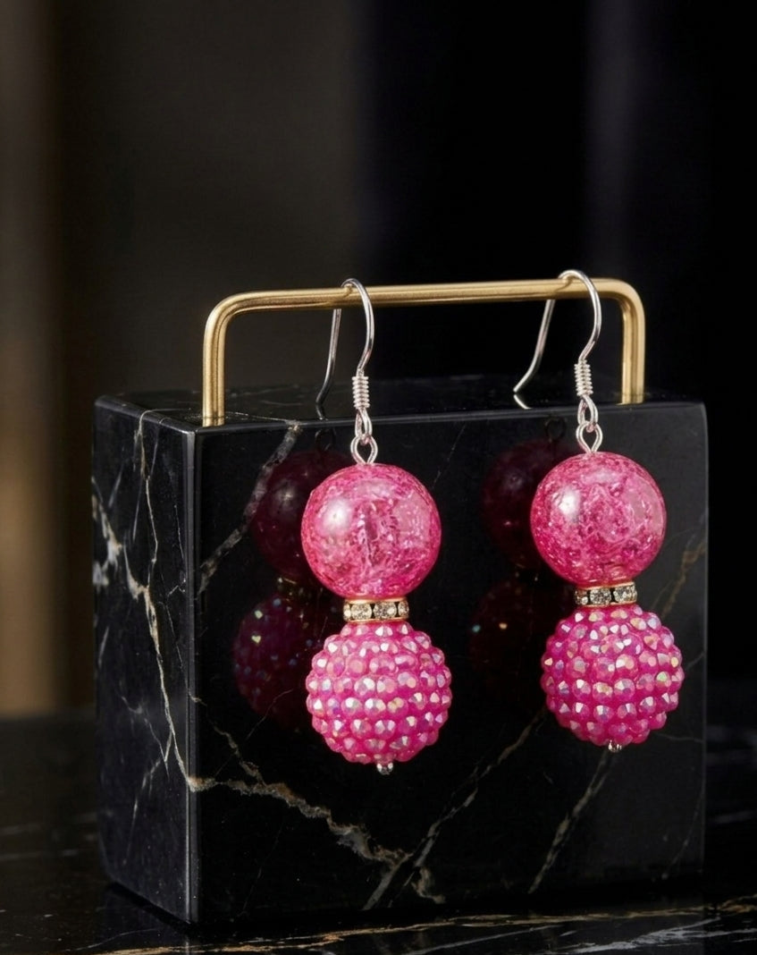 Bubble Gum Drop Earrings (#C1)