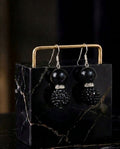 Black Midnight Ball Earrings (#C5)