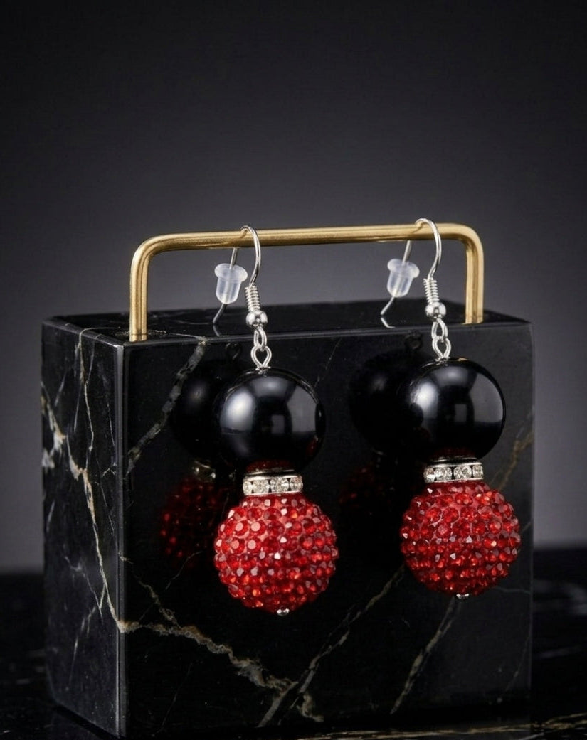 Ms. Ladybug Drop Earrings (#C2)