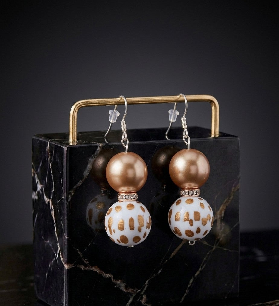 Pretty Cow Print Earrings (#C9)